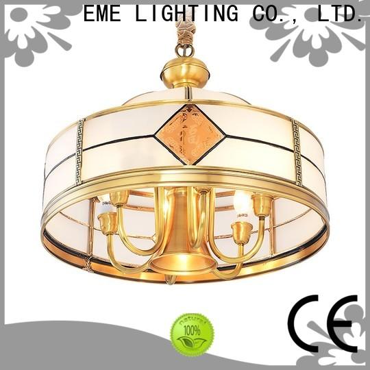 luxury brushed brass chandelier copper round for big lobby
