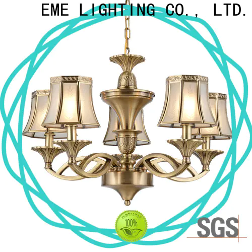 high-end antique brass chandelier glass hanging residential