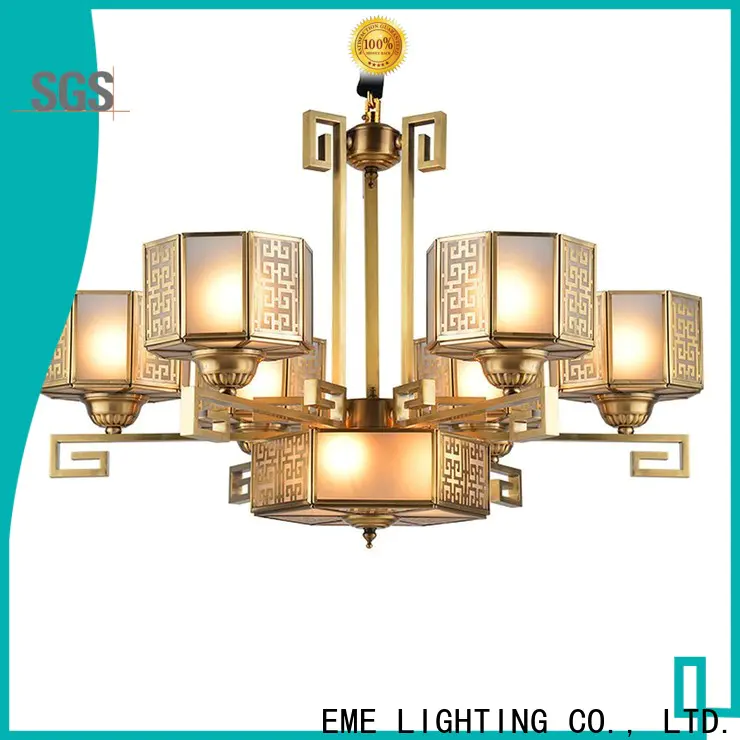 EME LIGHTING copper solid brass chandelier round for big lobby