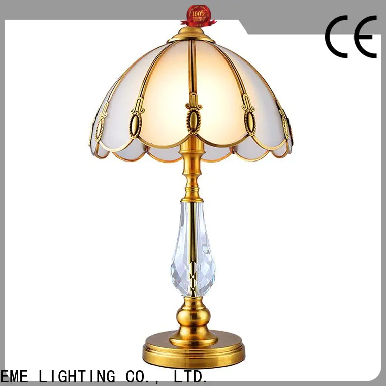 EME LIGHTING unique design glass table lamps for living room brass material for study