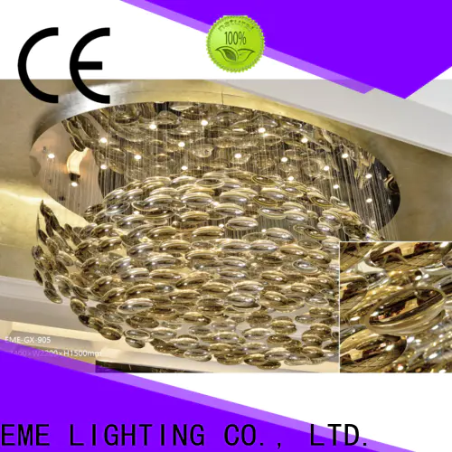 EME LIGHTING decorative gold brass chandeliers latest design for lobby