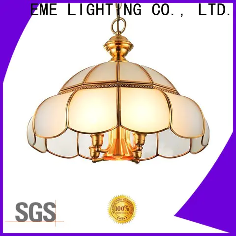 EME LIGHTING glass hanging antique copper pendant light traditional for big lobby