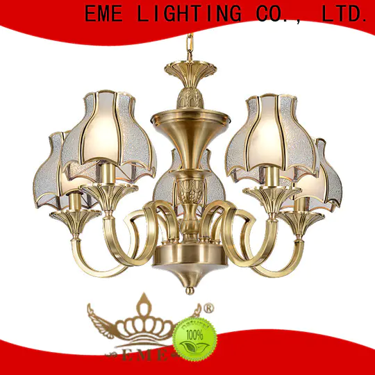 EME LIGHTING glass hanging antique copper pendant light European