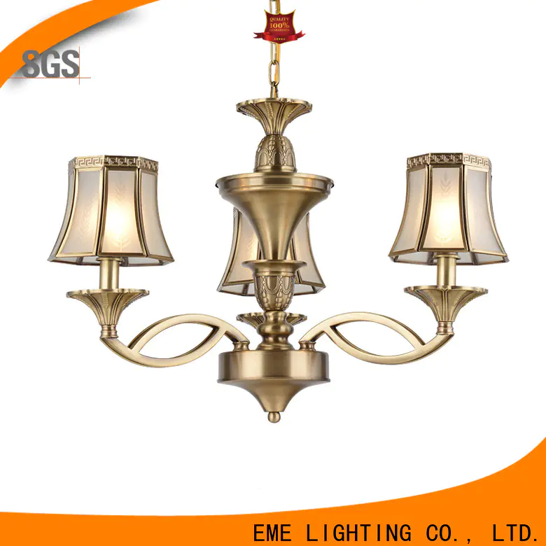 EME LIGHTING glass hanging solid brass chandelier European for dining room