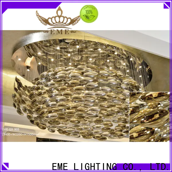 EME LIGHTING custom color gold brass chandeliers for lobby