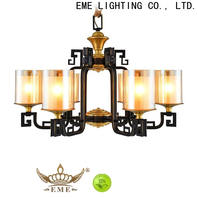 EME LIGHTING luxury brushed brass chandelier unique for big lobby