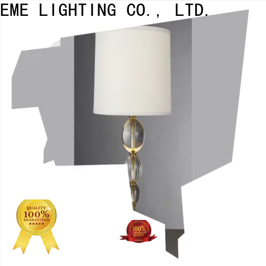 EME LIGHTING unique design wood table lamp modern copper material for house