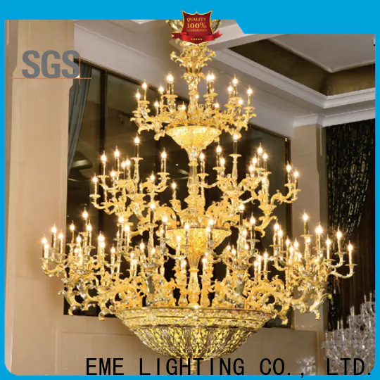 EME LIGHTING american style bronze crystal chandelier round for dining room