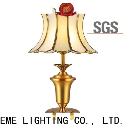 EME LIGHTING vintage glass table lamps for living room brass material for bedroom