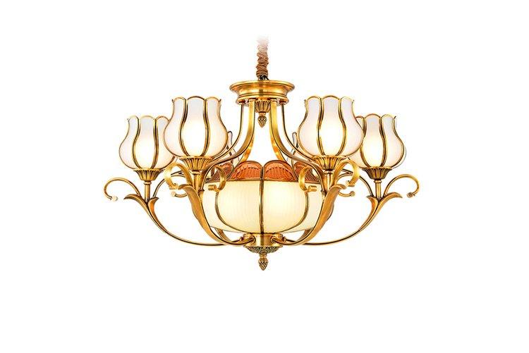 EME LIGHTING decorative brushed brass chandelier European for big lobby-1